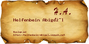 Helfenbein Abigél névjegykártya